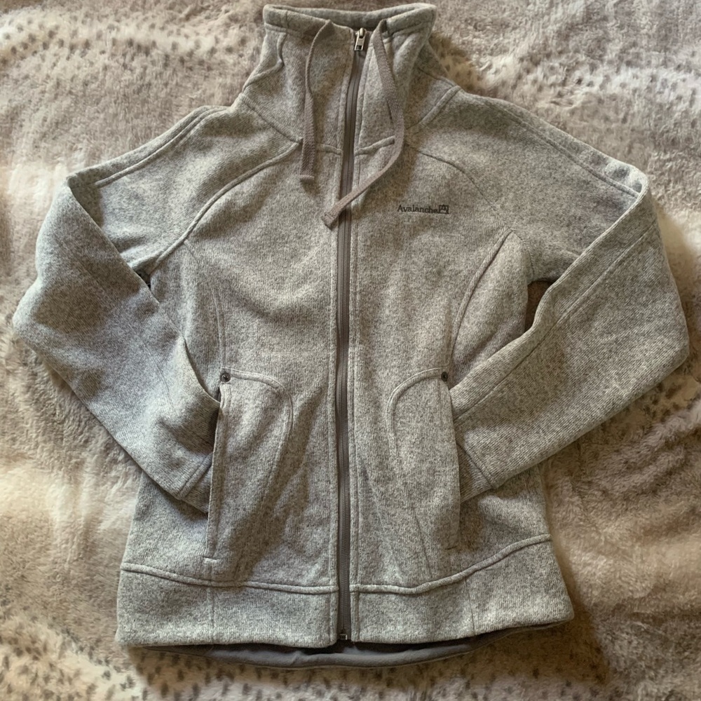Gray Full-Zip Fleece Jacket